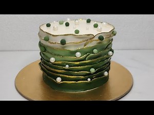 Fondant Ruffle Cake Tutorial | Fatema's Dream Bakery | #cake
