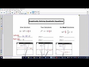 TI-NSPIRE - Solving Linear and Quadratic Equations Graphically