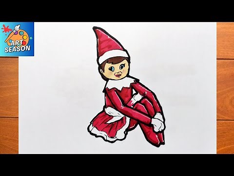 How to Draw a Girl Elf on the Shelf Step by Step