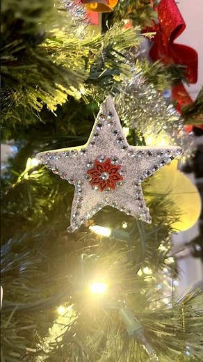 ✨ Sparkly Clay Christmas Star Ornament DIY | Easy Handmade Holiday Decor ✨