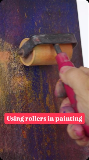 14K views · 806 reactions | If you’ve never tried using a roller in your process before, this is your sign to give one a try and add an expressive layer to your painting! . . . #artreel #textureart #artistsofinstagram #mixedmedia #acrylicpainting #artreels #artstudio #artsupplies #paintingideas #artistsupport #artprocess | Milan Art Institute | Facebook