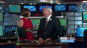 2.2K views · 48 reactions | PASSING THE TORCH: Its official. Meteorologist Jennifer Zeppelin has been named new evening Meteorologist for KMTV Action 3 News starting on July 4. She will take over for Jim Flowers KMTV Meteorologist who is leaving after more than 40 years in the business. During #Upfrontat4, Jim passed the "weather clicker" to Jennifer. Comment below and join us in congratulating Jennifer! | KMTV 3 News Now | Facebook