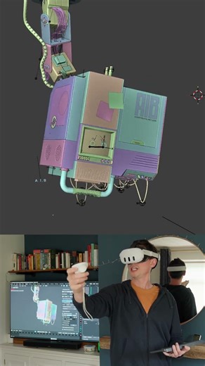 Testing VR capture in Blender via #VRPuppetry