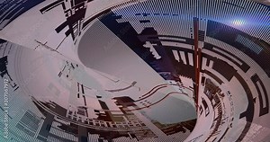 Geometric images on the screen create motion