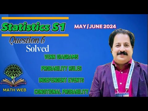 Statistics S1 May/June 2024 [Q6] Edexcel IAL WST 01/01| Venn Diagram, Conditional Probability