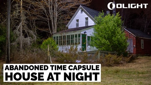 Exploring abandoned time capsule house at night | Everything left behind