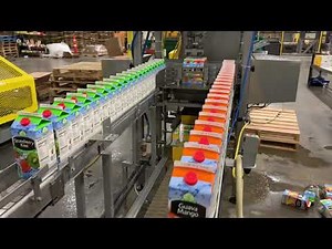 Sigma Equipment Evergreen H90 Gable Top Filler w Case Packer G8268 Case Packer in Operation