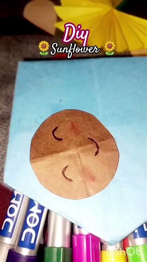 diy paper sunflower#craft ideas #diy #craft