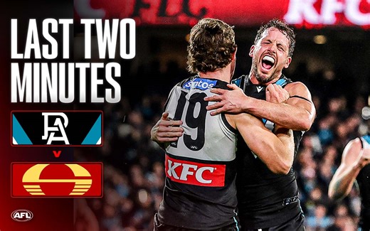 43K views · 919 reactions | In an emotion-filled game, the Power hold on for Travis and Ken ❤️ Watch the Last Two Minutes of Port Adelaide v Gold Coast Suns. | AFL | Facebook