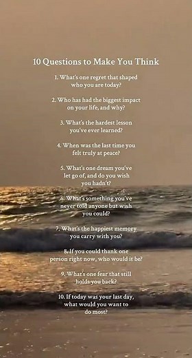 10 deep questions that make you think about life ‼️