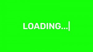 Loading text animation looping green screen background