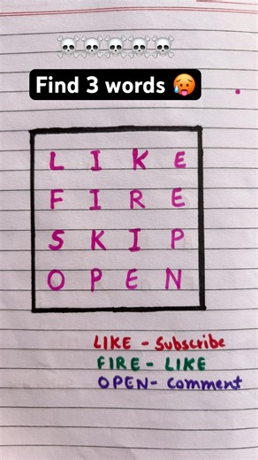 Find 3 words 😱#funny #shorts #youtubeshorts #shortsfeed #english #viral #fyp #love #trending #new