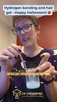 Halloween fun chemistry - what connects hair gel with hydrogen bonding?