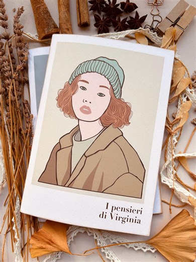 Handmade Personalized Portrait Notebook Made of Recycled Paper, Personalized Handcrafted Notebook, Gift for Her - Etsy