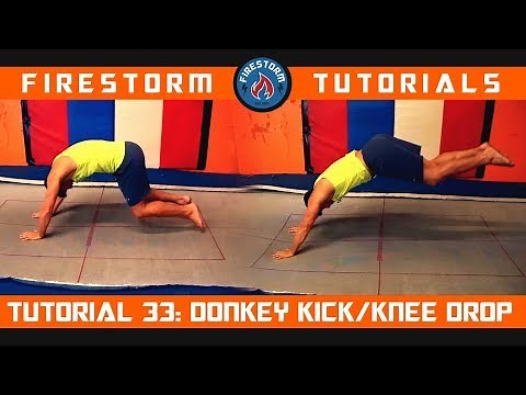 Trampoline Tutorial 33: Donkey Kick/Knee Drop Handstand