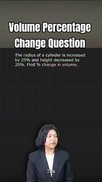 Cylinder Volume Shortcut | % Change in Volume when Radius & Height Change | Maths Trick #shorts