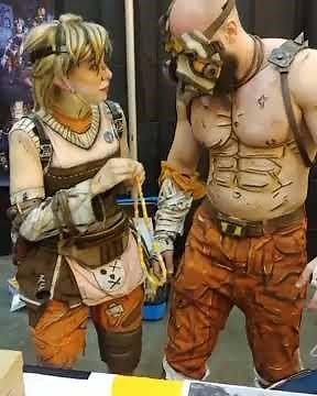 Tina tries to feed Krieg -- Borderlands Cosplay at Wizard World New Orleans