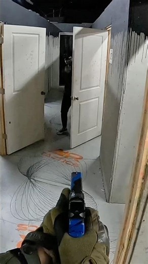 She jumped and STILL got rounds on target!