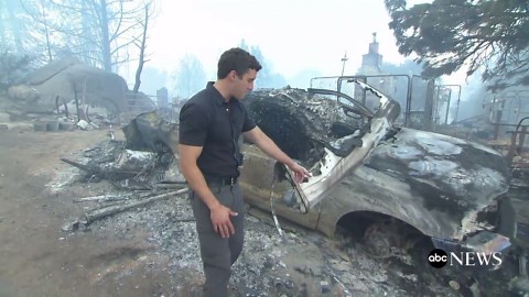 Devastation in Hemet, California, as brush fire rages through