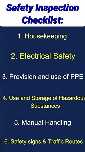 Site Safety Inspection Checklist | Contents of a Safety Checklist bright side #safetyfirstlife #hse