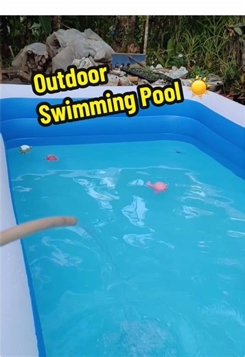 Enjoying Family Time in an Inflatable Swimming Pool
