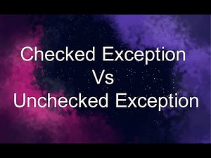 Difference between Checked and Unchecked Exceptions in Java.