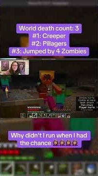 3rd #minecraftdeath in my Java Survival world. I was outnumbered!!! #minecraft #letsplay #girlgamer