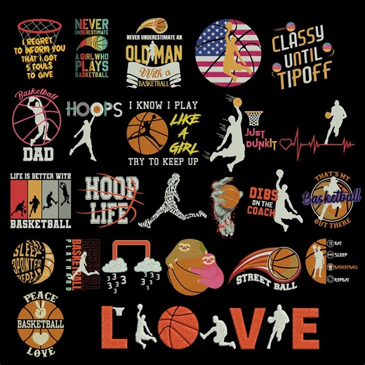 Basketball Embroidery Designs Bundle, Basketball Machine Embroidery, Sport Embroidery Design, Instant Download - Etsy