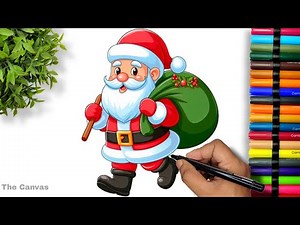 How to draw easy santa claus step by step | kids christmas drawing|| Santa claus drawing...