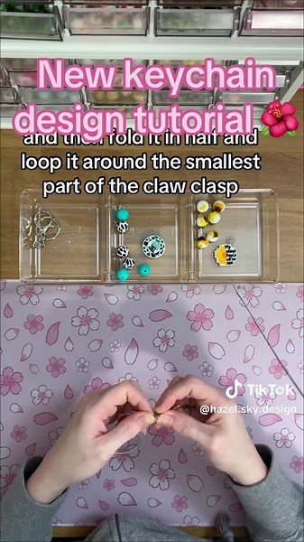 New beaded keychain design tutorial! #beadedkeychain #howto #crafts #cute #beads