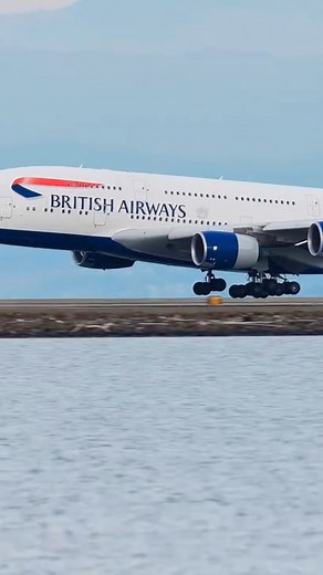 150K views · 3.3K reactions | British Airways Airbus A380 touches down smoothly at San Francisco International Airport after its transatlantic flight. #sfflights #ba380 #widebodyjet #longhaulflight #aviationdaily #aircraftspotting #heavylanding #doubledecker #fblifestyle #jetlovers #a380spotting | SF.Flights | Facebook