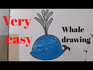 Very easy whale drawing #drawing #video #drawn #art #whale