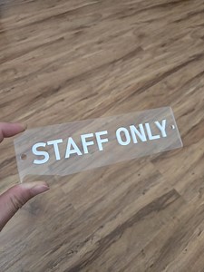 Staff Only Sign, Door Sign, Acrylic Letters, Office Sign, Business Signage, Private Area Sign, Employees Only Sign - Etsy