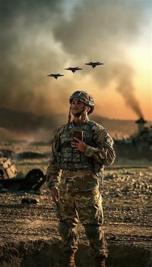 Soldier gives thanks to God on the battlefield 🇺🇸❤️✝️