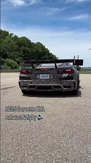 Listen to the sound of the new 2025 Corvette ZR1's twin-turbo V8! #corvette #supercars #sportscar