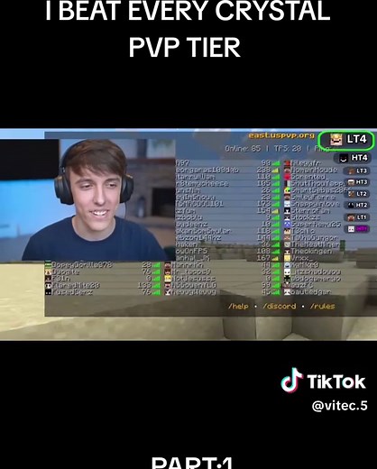 I Beat Every CRYSTAL PVP Tier Challenge in Minecraft