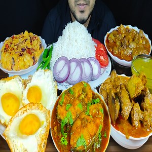 3.6M views · 59K reactions | Eating Chicken Liver Curry, Chicken Heart Curry, Fish Curry, Fried Egg, Dal, Alu bhorta with Rice  Watch this video on high Quality- https://youtu.be/bk8CTq-_dDY | Eating Express | Facebook