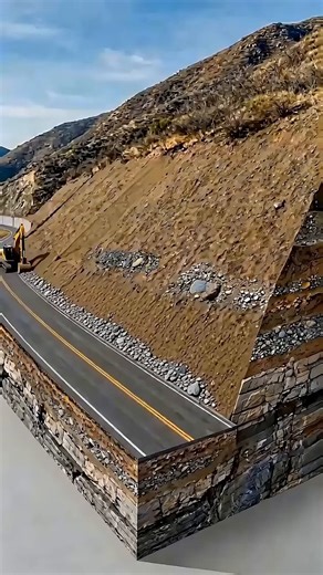 If the wall is thin, ground pressure in storms will make it collapse like paper. The key is in the deep anchors and the internal drainage system. See how a real engineered fortress is built to keep us safe in the most dangerous turns!
