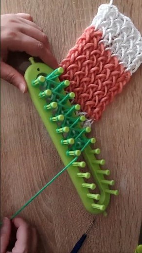Knitting loom for beginners step by step #knitting #crochet #scarf #knitting_loom_eljammari
