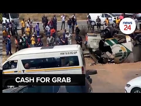WATCH | Fast cash: Bystanders rush cash heist scene to grab leftover loot