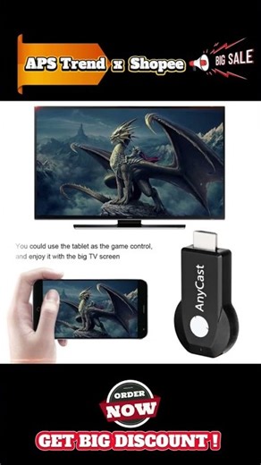 AnyCast Chromecast M9 PLUS TV Stick WiFi DongleReceiver 1080P Display HDMI | #shopeetagtowin