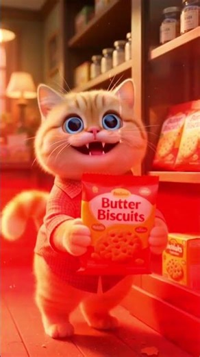 Funny Cat Biscuit Mission 🐱 | Cute Cat Short Story #youtubeshorts #emotionalstory #sadstory #sadstor