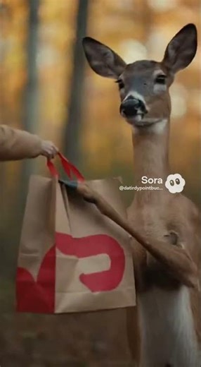 The deer that ordered DoorDash to my tree stand 🦌📦😂 #foryou #deerhunting #sora2 #funny #shorts