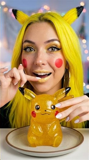 Would you eat this GIANT PIKACHU GUMMY? ⚡🍬 Oddly Satisfying POKEMON ASMR