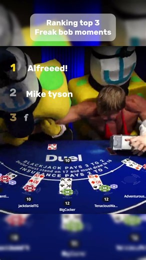 Ranking top 3 freak bob moment's #freakbob #gambling #blackjack #viral