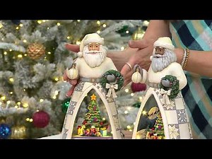 Jim Shore White Woodland 11" Illuminated Holiday Figures on QVC