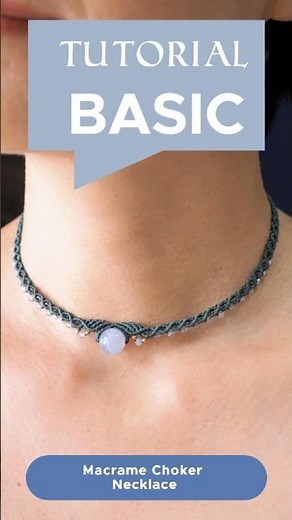Tutorial Basic Macrame Choker with Stone #diy #jewelry #macrame #handmade #necklace