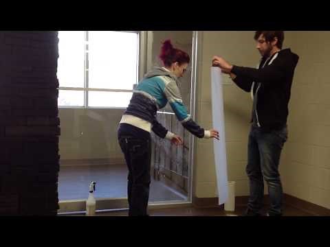 How to install etched glass vinyl (window frosting)