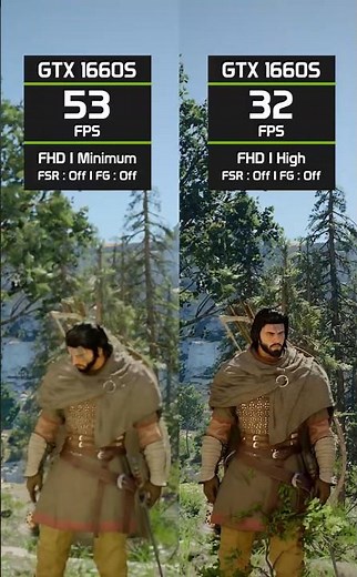 Crimson Desert GTX 1660 SUPER | FHD Minimum vs High Settings + FPS Test #shorts