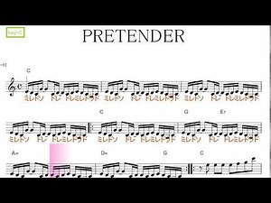 Pretender（Official髭男dism ）key=C／ドレミで歌う楽譜【コード付き】／ドレミで歌う楽譜【コード付き】